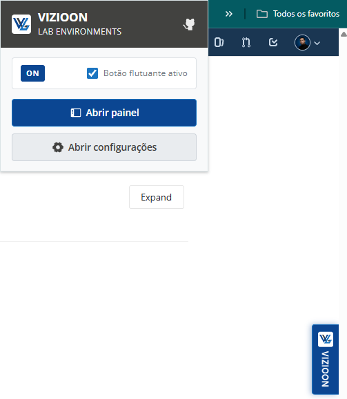 Página GitLab CI/CD Variables com botão flutuante VIZIOON